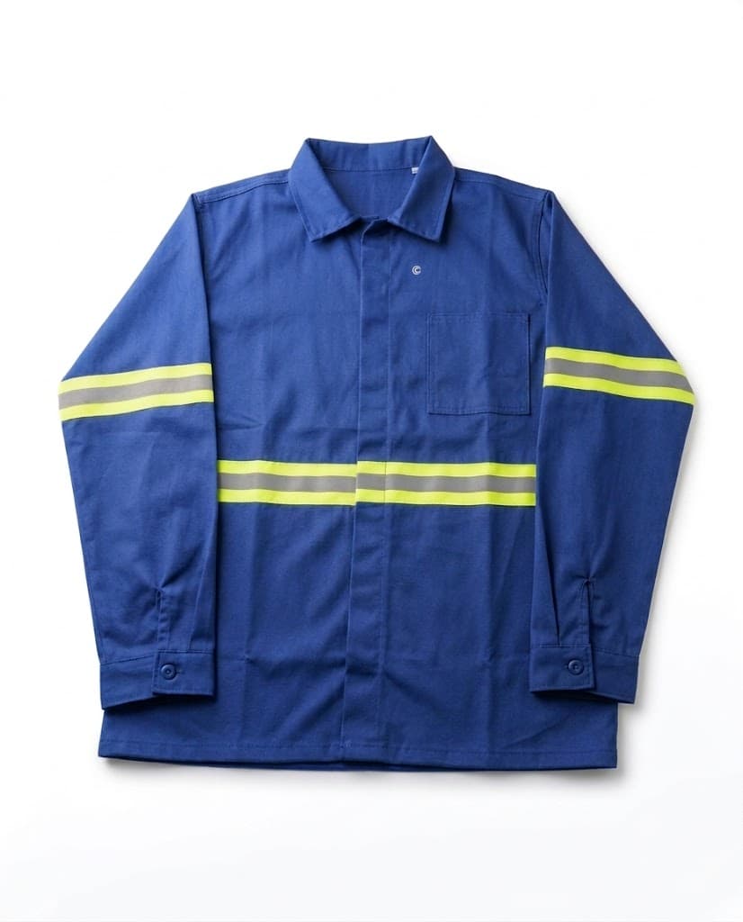 Camisa de Segurança para Telecom, AZUL/CINZA