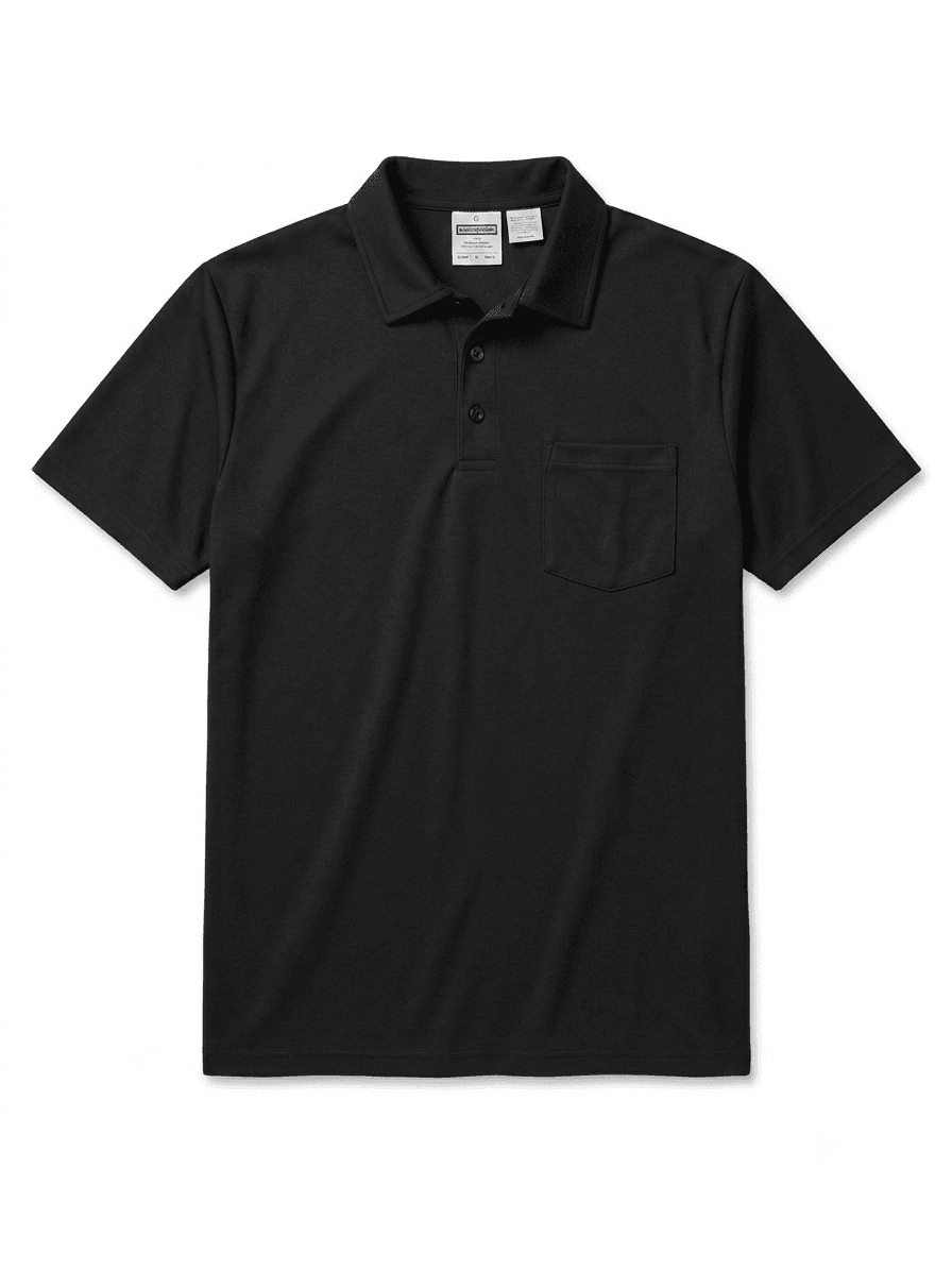 Camisa Gola Polo com Manga Curta, BRANCO/PRETO/CINZA/AZUL