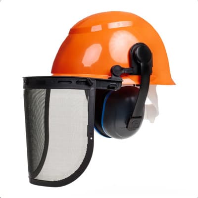 Kit Roçador - Capacete, Abafador e Protetor em tela