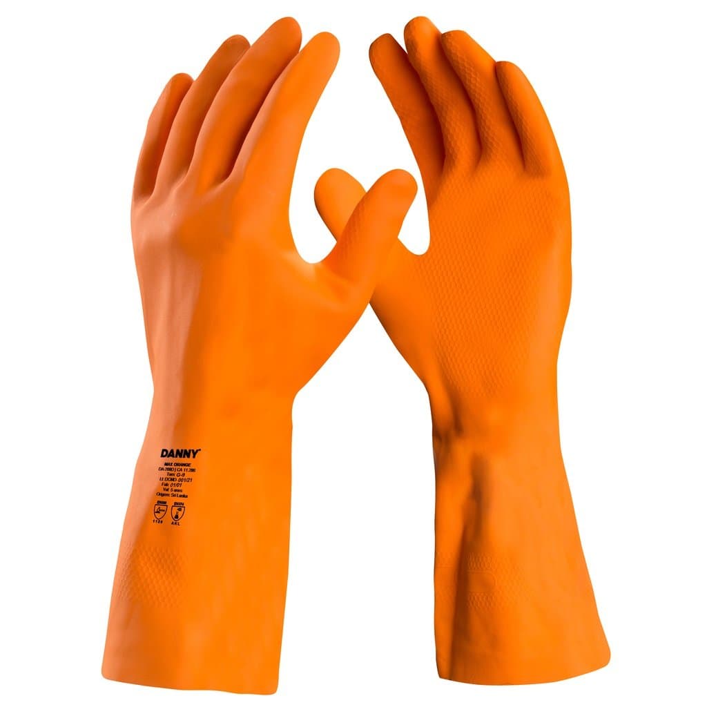 Luva de látex reforçada - MAX ORANGE