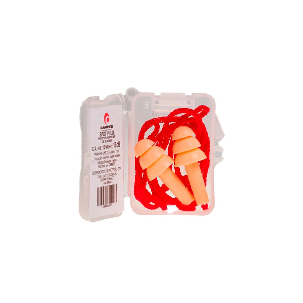 Protetor Auricular tipo Plug de Silicone 17db - SPOT